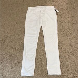 Hudson Mid Rise Collin Skinny Jean 5 Pocket 2 Back Flap Pockets White NWT 27